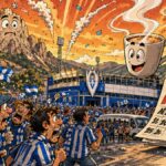viñeta pop art del Hércules CF llegando a El Collao para jugar contra el Alcoyano