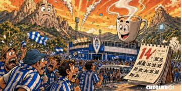 viñeta pop art del Hércules CF llegando a El Collao para jugar contra el Alcoyano