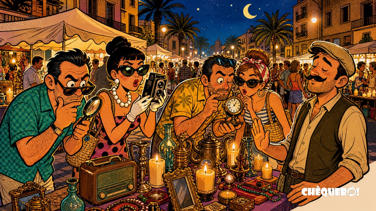 La Paca Market convierte Sant Joan en bazar cultural con velas viñeta pop art de La Paca Market Vintage en Sant Joan durante La Noche en Vela