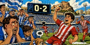 viñeta pop art del Hércules 0-2 Atlético Madrileño en el Rico Pérez