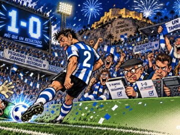 viñeta pop art del Hércules 1-0 Juventud de Torremolinos en el Rico Pérez