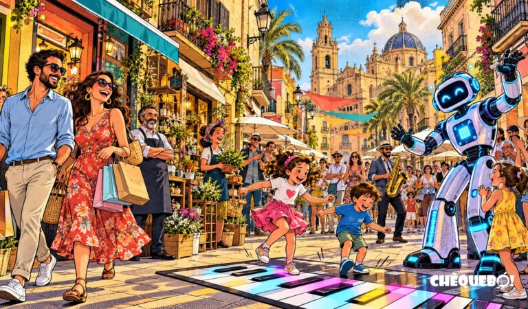 Orihuela saca el comercio a la calle y el piano gigante ya acepta pago con tarjeta